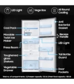 Samsung 253L Double Door Refrigerator | Frost Free | 3 Star | Refurbished - Image 3