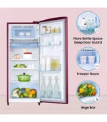 Samsung 192L Single Door Refrigerator | Direct Cool | 3 Star | Refurbished - Image 4